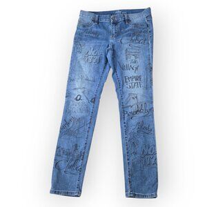 soho Anime New York & Company Arts City Painted Hysteric Skinny Jeans 6